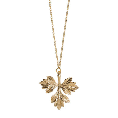 Large leaf necklace Gold