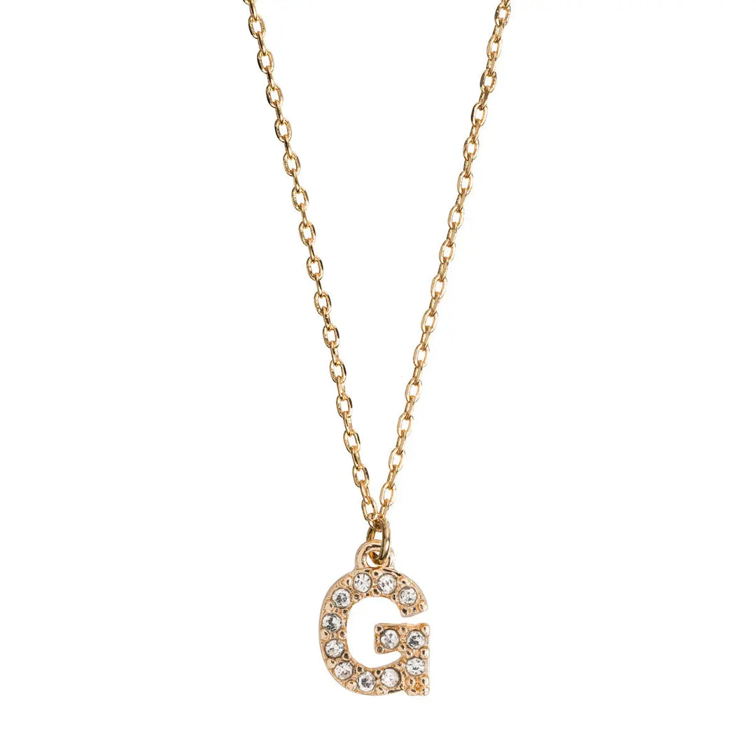 Crystal letter necklace G