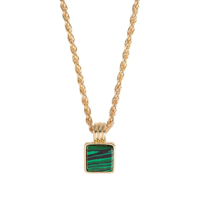 Green Malachite Stone Necklace