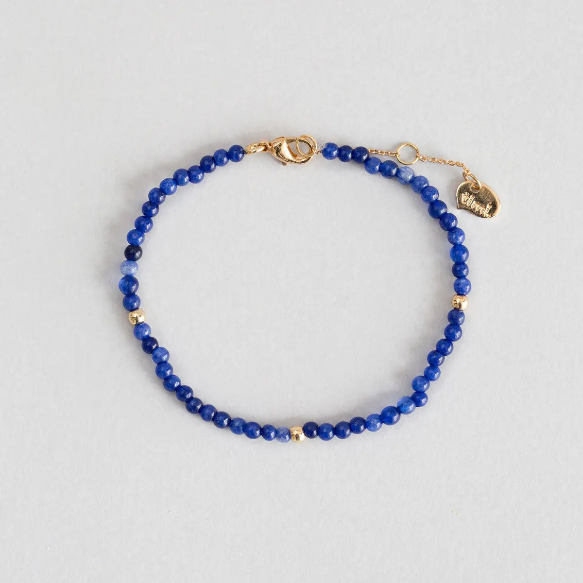 Blue Lapis Bead Bracelet