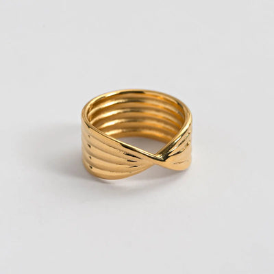 Folded Rays Ring | Stainless Steel