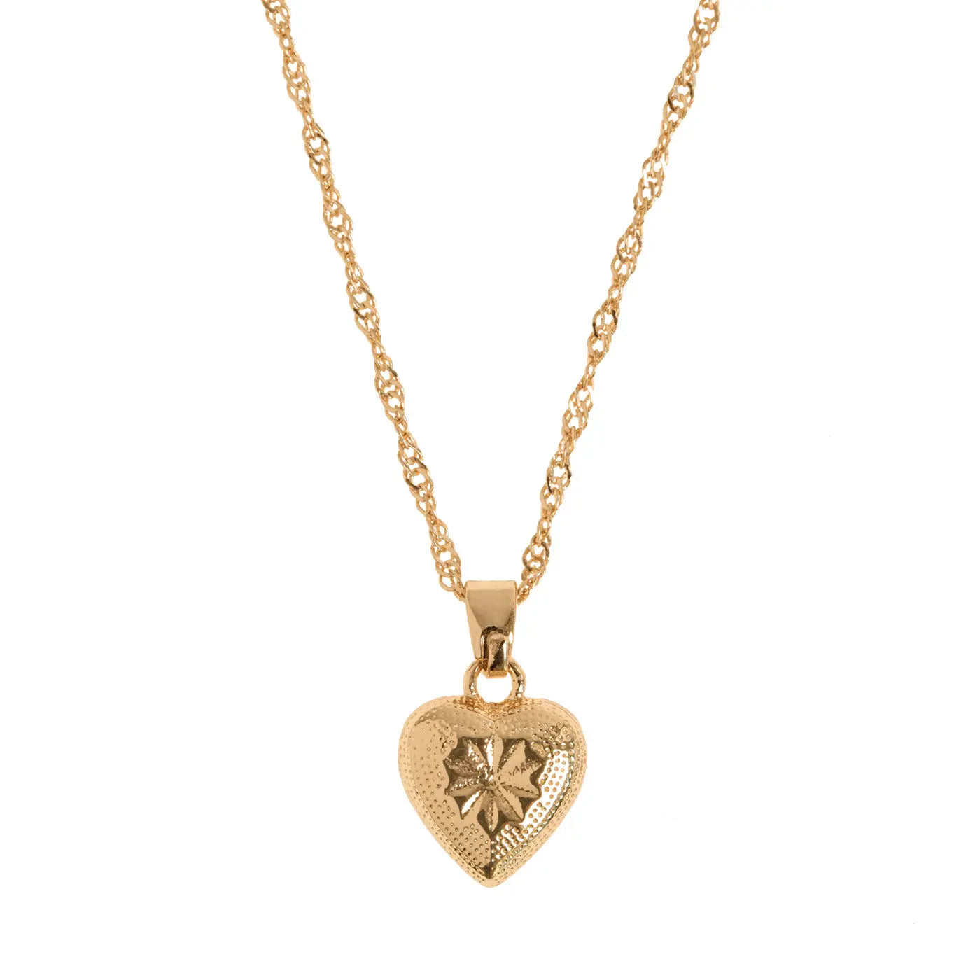Heart Pendant Gold Twisted Chain | Cute