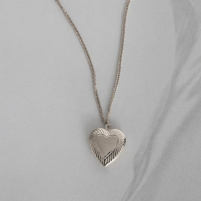 Heart Locket Silver Necklace | Stylish