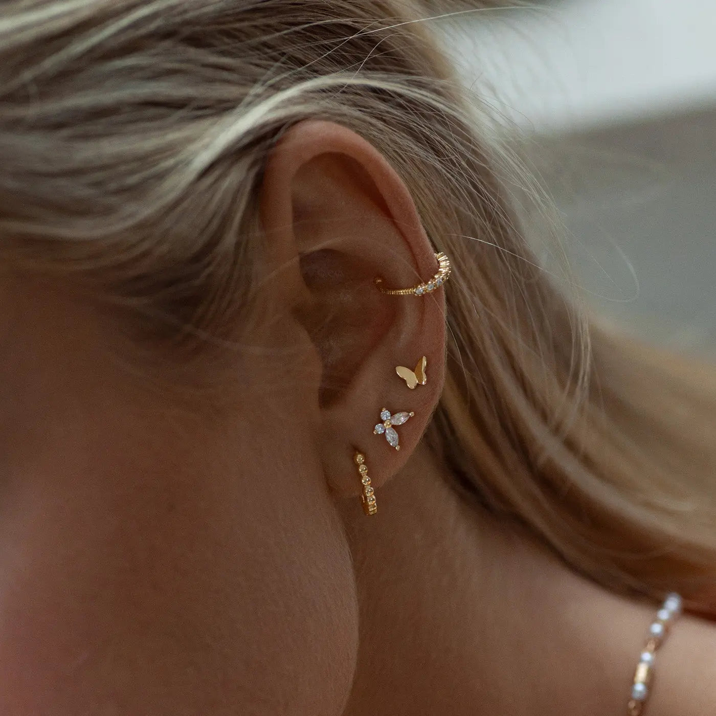 Liza - Mini Butterfly Stud Earrings