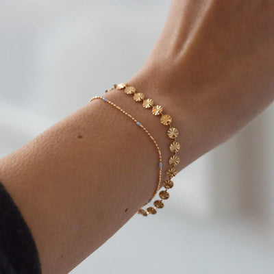 Shiny sun plate bracelet