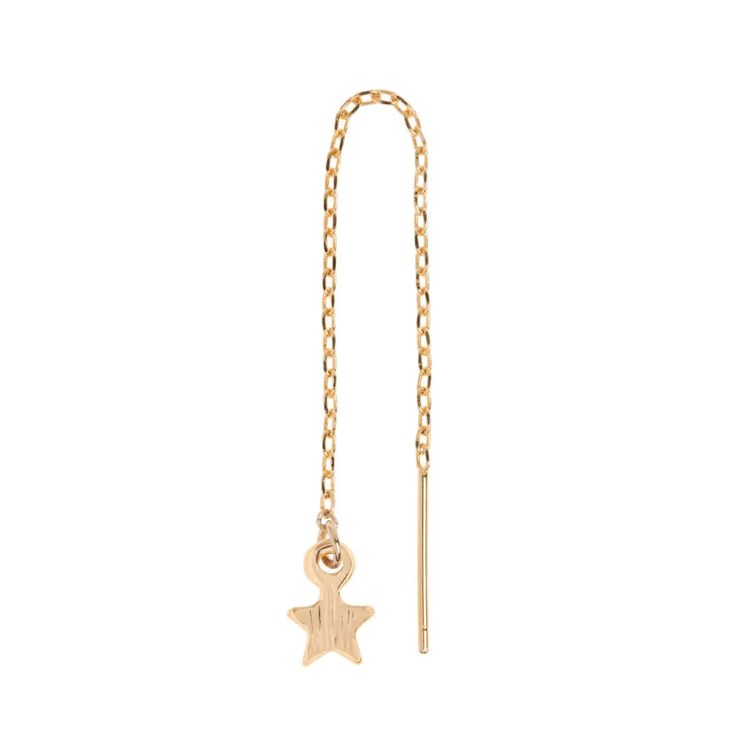 Luna - Small Star Chain Earring Timi of Sweden